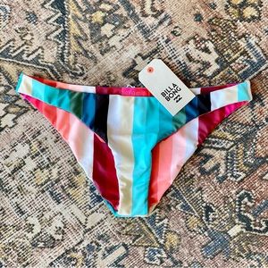 🌞 Billabong 🌞 Sol Stripes Reversible Tropic Bikini Bottom size Medium